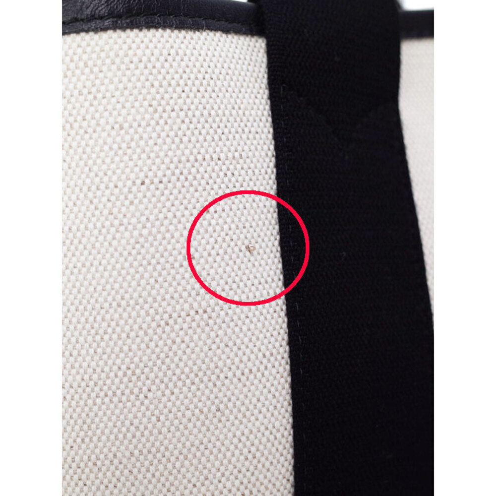 Balenciaga Cabas handbag logo canvas leather white black - Picture 6 of 9